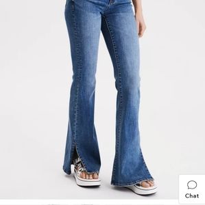 American Eagle Size 12 Flare with slit at bottom